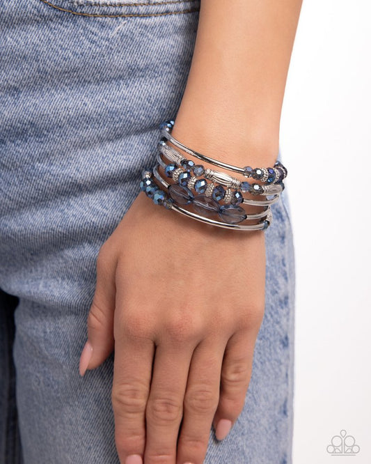 Sassy Stack - Blue - Paparazzi Bracelet Image