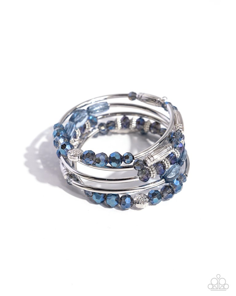 Sassy Stack - Blue - Paparazzi Bracelet Image