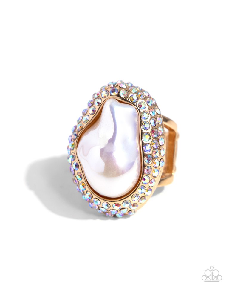 Opulent Ocean - Gold - Paparazzi Ring Image