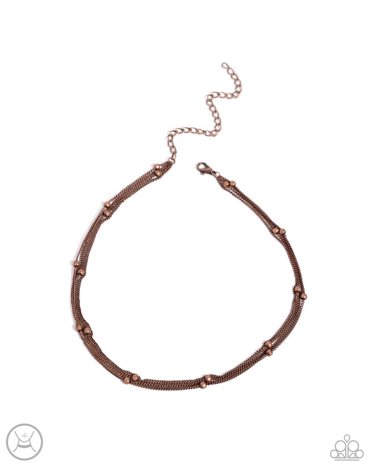 Satellite Strands - Copper - Paparazzi Necklace Image