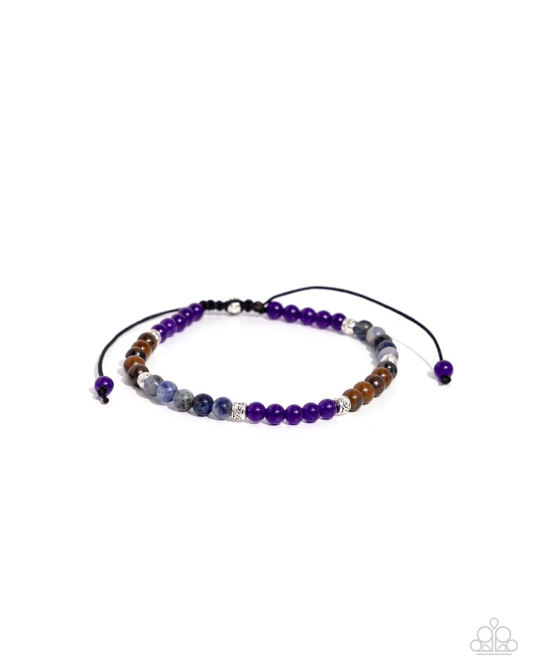 Multicolored Melody - Purple - Paparazzi Bracelet Image