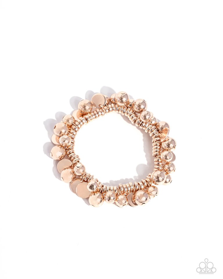 Bauble Beginning - Rose Gold - Paparazzi Bracelet Image