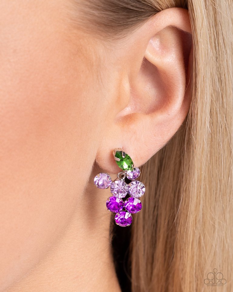 Grapevine Grace - Purple - Paparazzi Earring Image