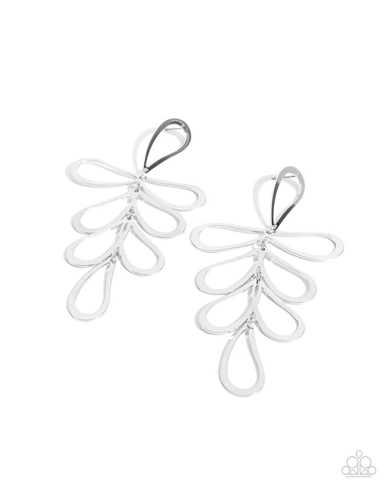 Compound Class - Silver - Paparazzi Earring Image