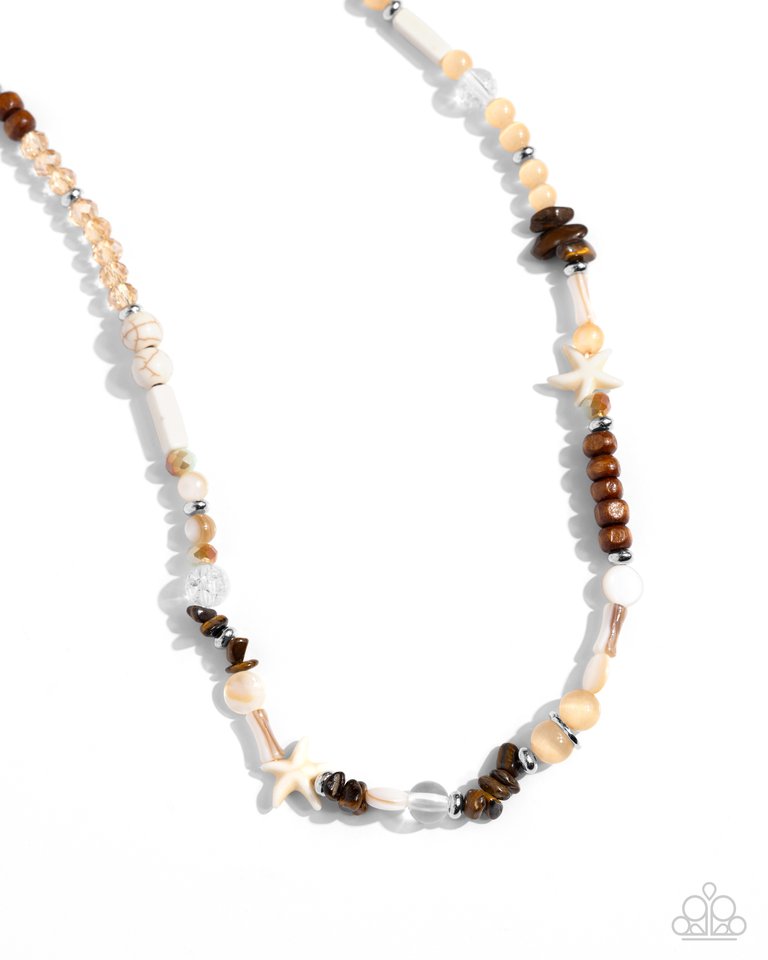 Beachy Beginner - Brown - Paparazzi Necklace Image