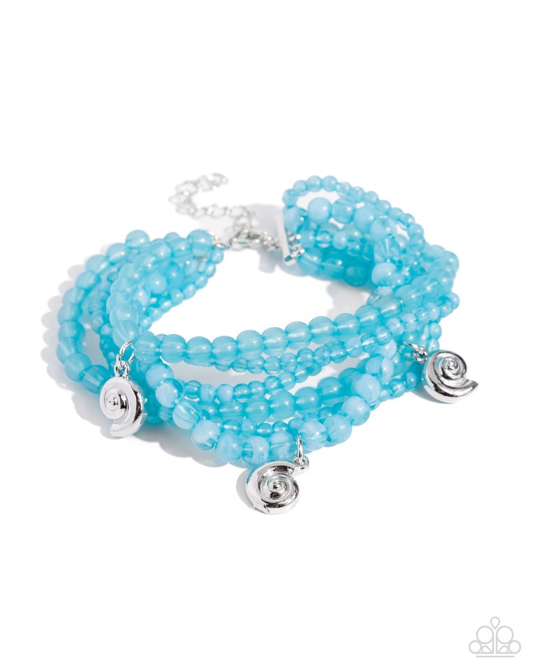 Swirling Shopaholic - Blue - Paparazzi Bracelet Image