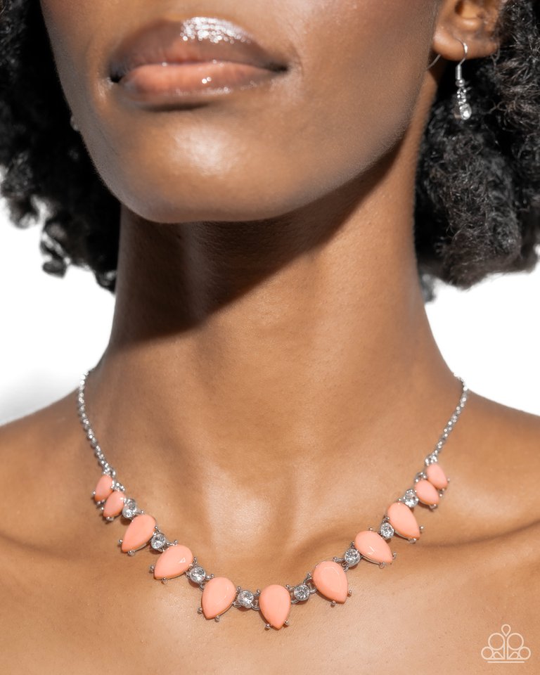 Malibu Marvel - Orange - Paparazzi Necklace Image