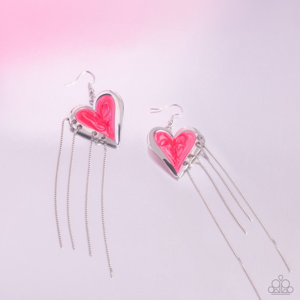 Sweetheart Specialty - Pink - Paparazzi Earring Image