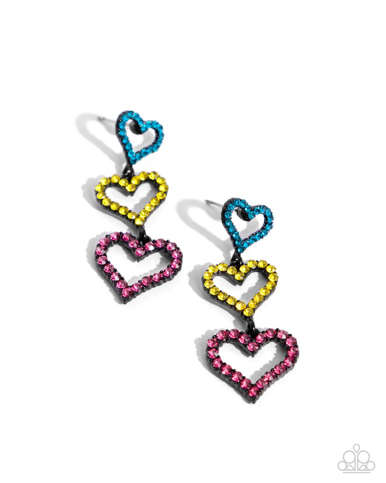 Sweetheart Succession - Pink - Paparazzi Earring Image