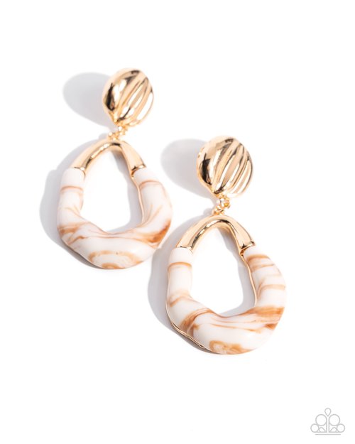 High-Sheen Swirls - Paparazzi Earring Image