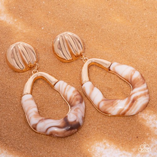 High-Sheen Swirls - Paparazzi Earring Image