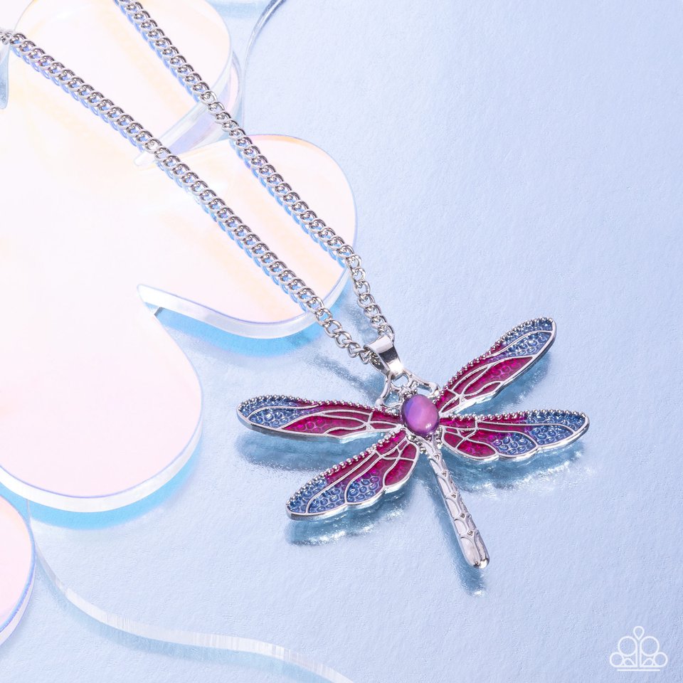 DRAGONFLY to the Sky - Purple - Paparazzi Necklace Image