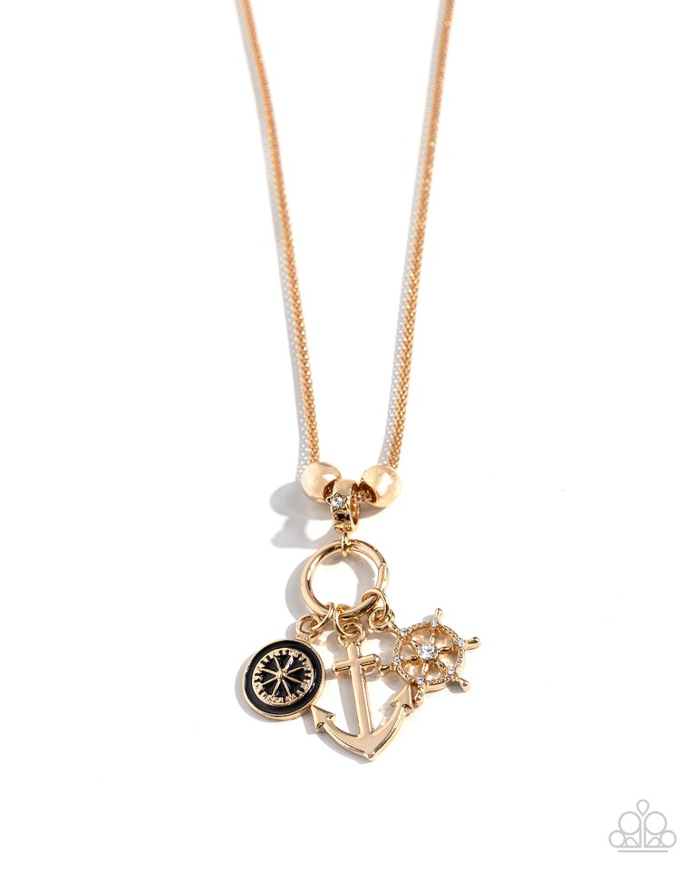 Nuanced Nautical - Gold - Paparazzi Necklace Image