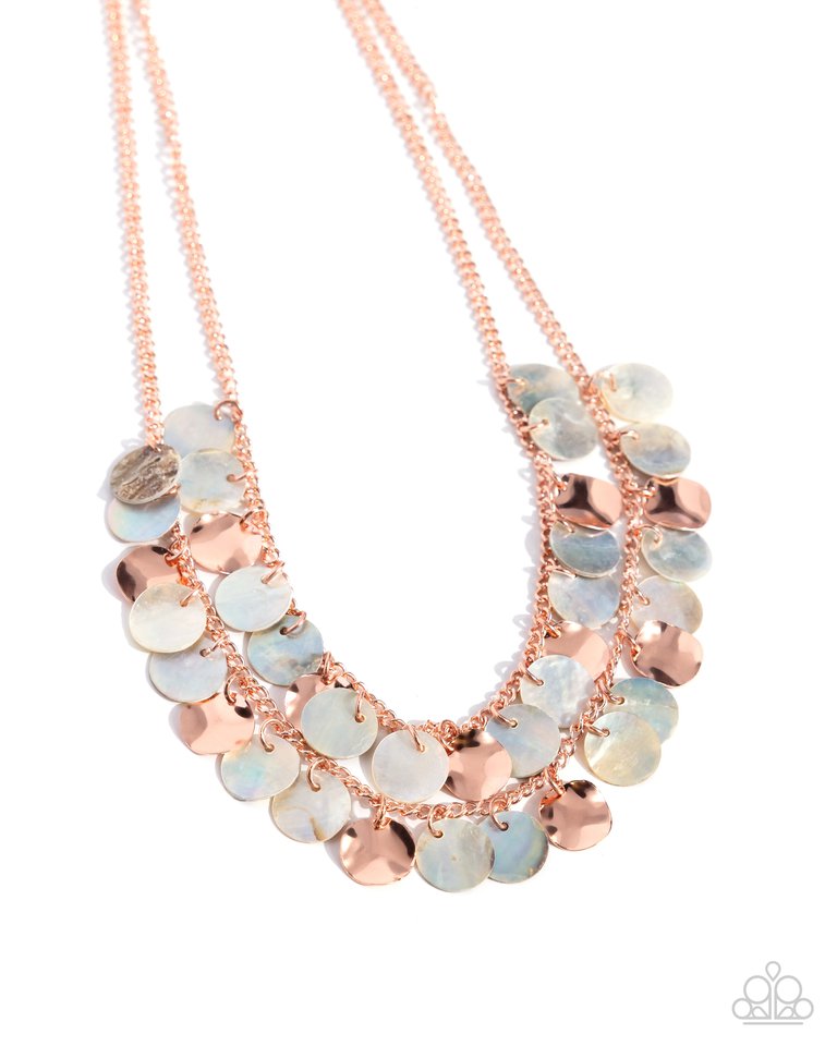 Flickering Finesse - Copper - Paparazzi Necklace Image