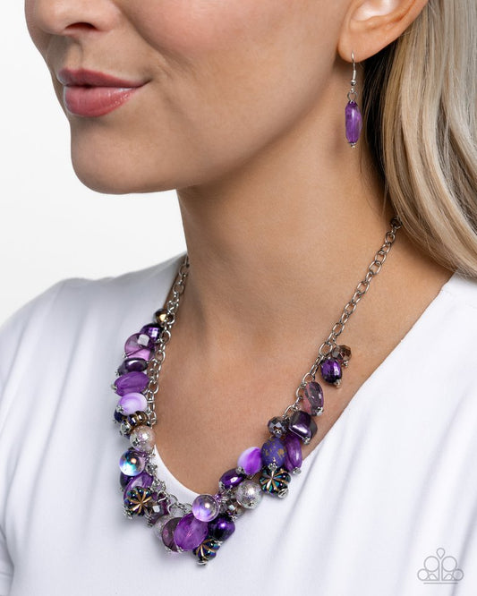 Offbeat Ofrenda - Purple - Paparazzi Necklace Image