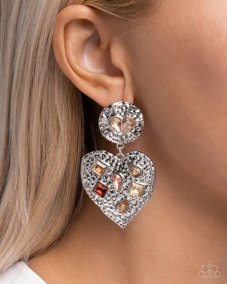 Antiqued Allure - Brown - Paparazzi Earring Image