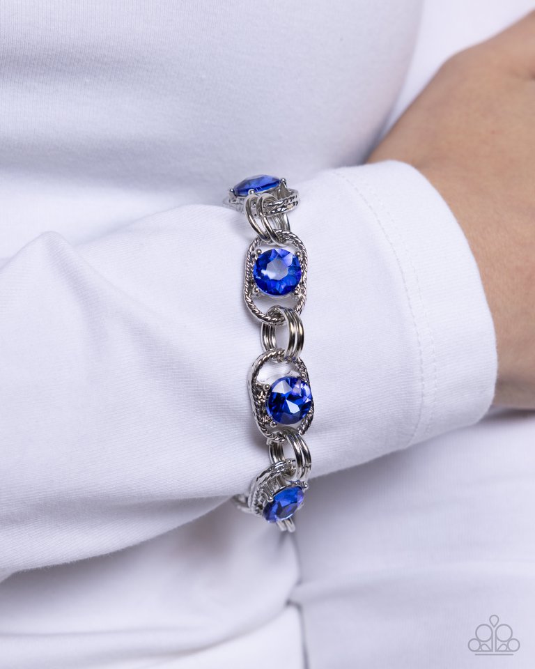 Serrated Secret - Blue - Paparazzi Bracelet Image