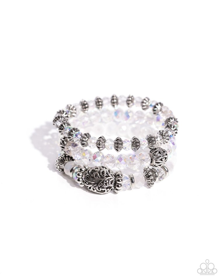 Malibu Maiden - White - Paparazzi Bracelet Image