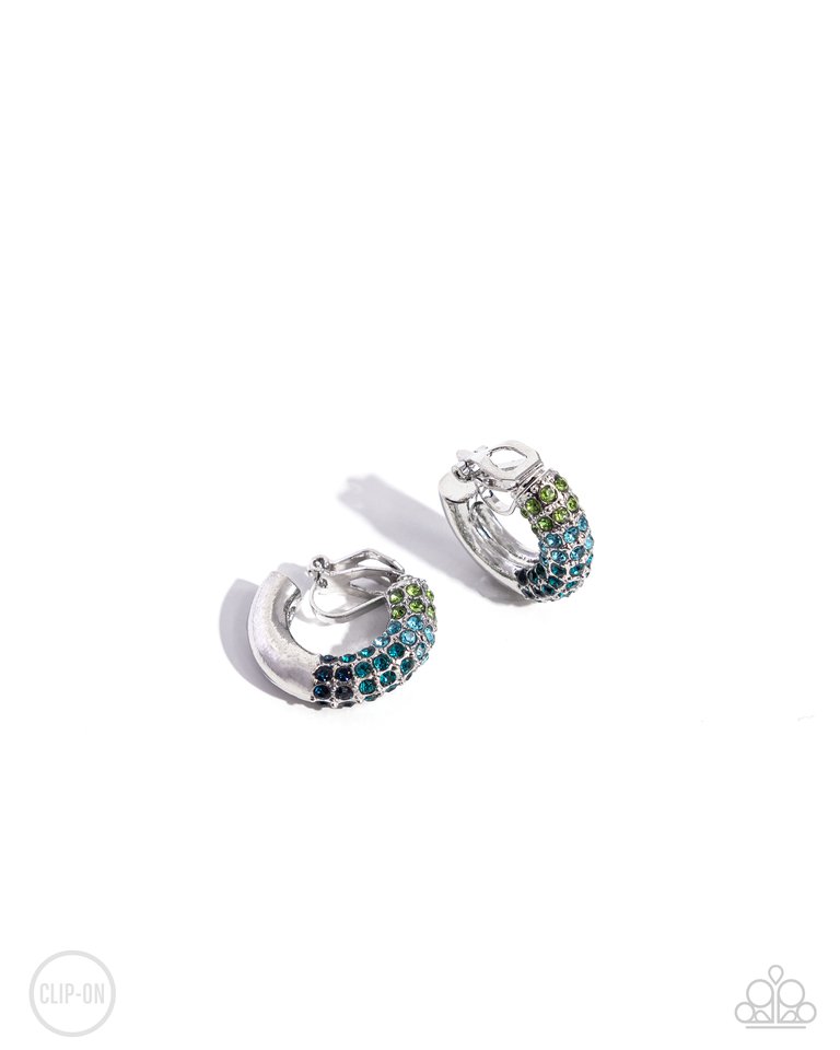 Ombré Observer - Blue - Paparazzi Earring Image