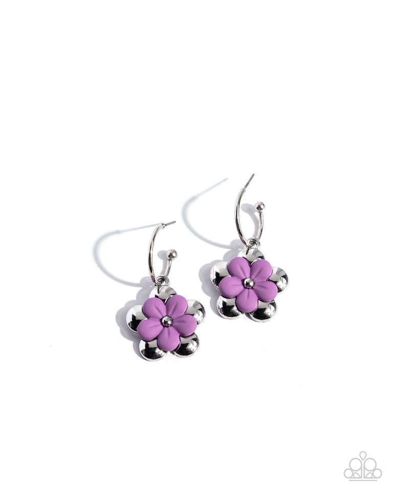 Horticultural Haute - Purple - Paparazzi Earring Image