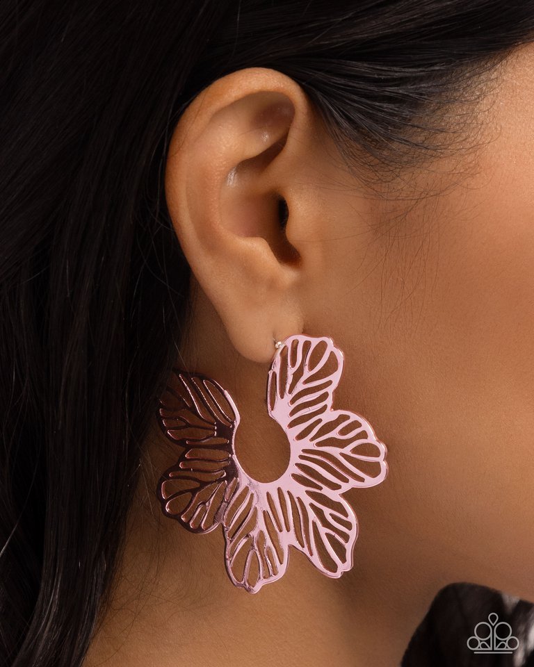 Floral Fame - Pink - Paparazzi Earring Image