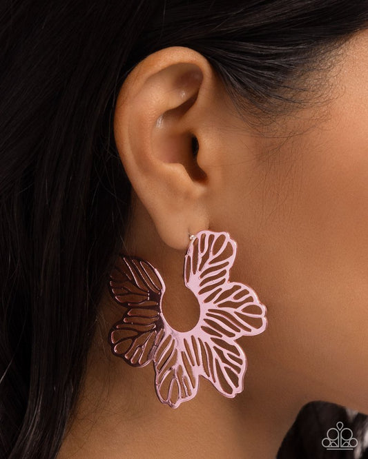 Floral Fame - Pink - Paparazzi Earring Image