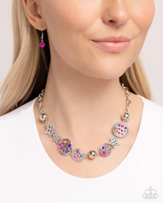 Starry Shopaholic - Pink - Paparazzi Necklace Image