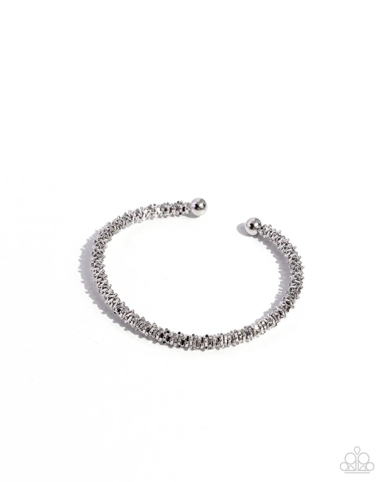 Twisted Trenchant - Silver - Paparazzi Bracelet Image