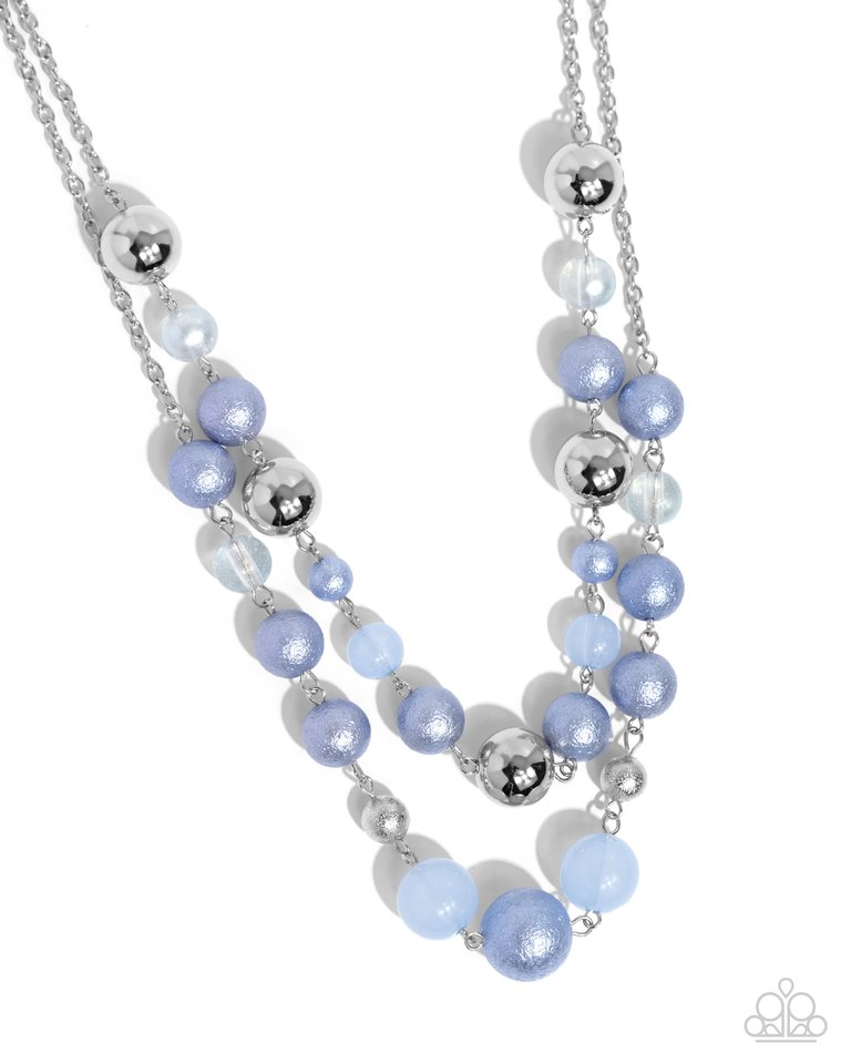 Beaded Benefit - Blue - Paparazzi Necklace Image