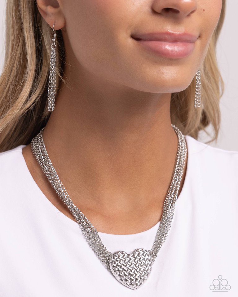 Crushing On You - Silver - Paparazzi Necklace Image