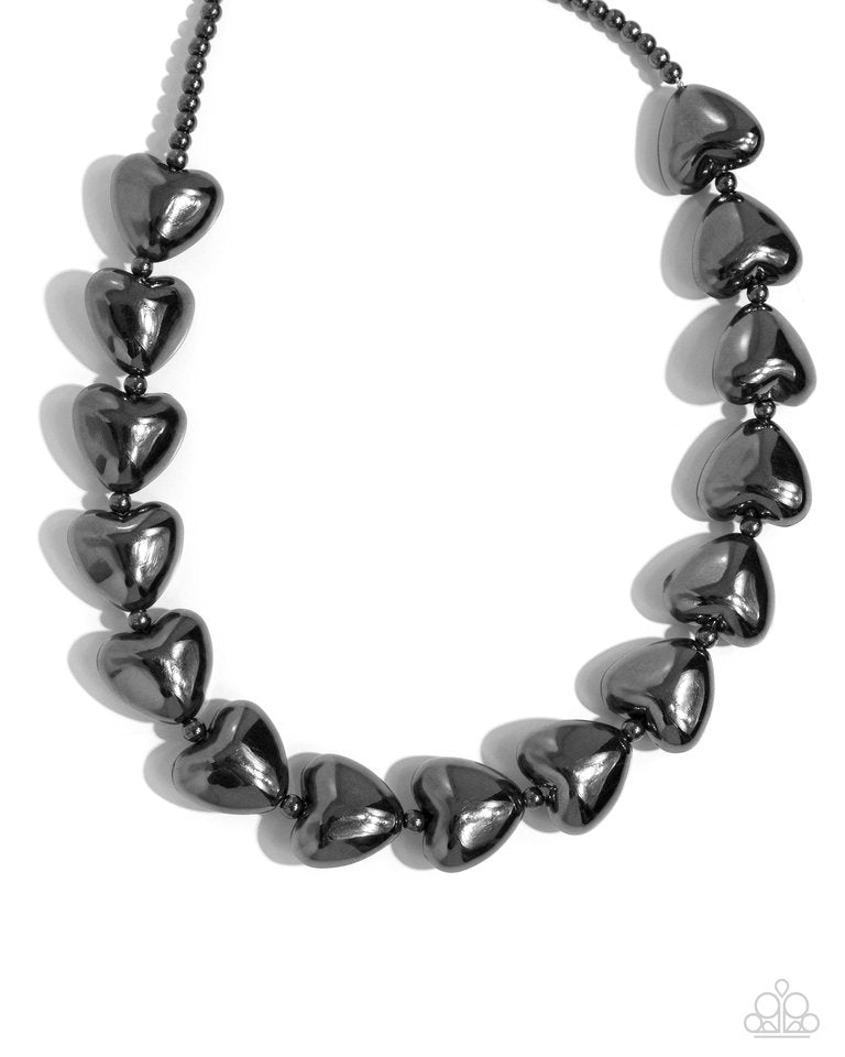 Hello Heartstrings - Black - Paparazzi Necklace Image