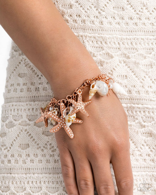 Seashell Song - Copper - Paparazzi Bracelet Image