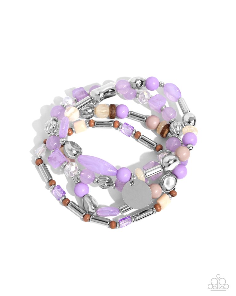 Cloudy Chic - Purple - Paparazzi Bracelet Image