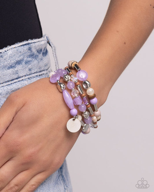 Cloudy Chic - Purple - Paparazzi Bracelet Image