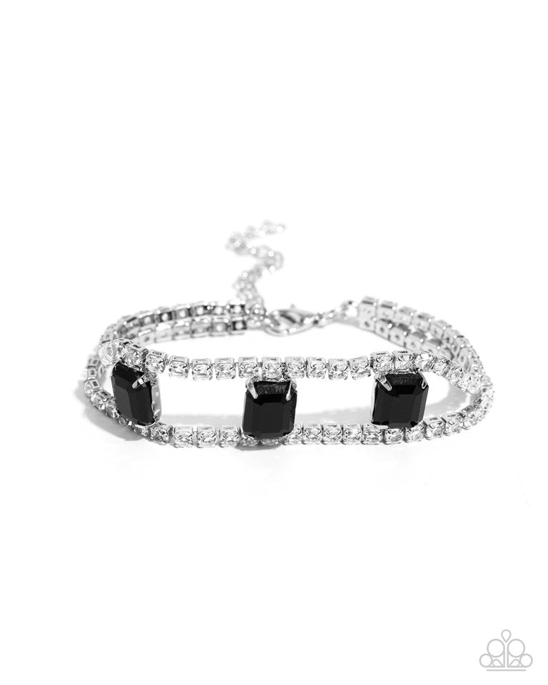 Embedded Elegance - Black - Paparazzi Bracelet Image