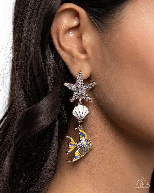 Under the Reef - Multi - Paparazzi Earring Image