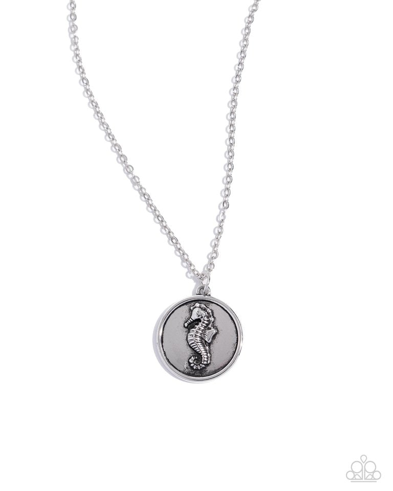 Seahorse Solo - Silver - Paparazzi Necklace Image