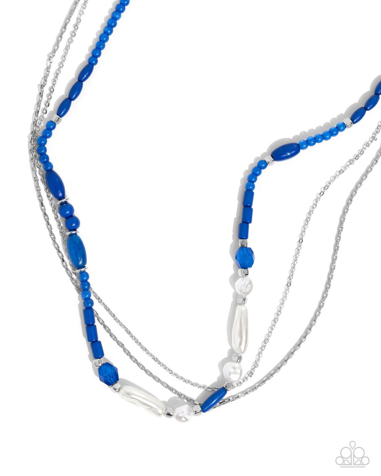 Basic Beading - Blue - Paparazzi Necklace Image