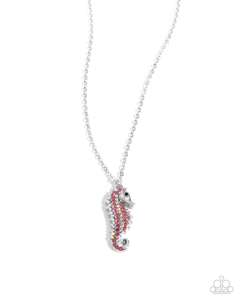 Seahorse Sailor - Pink - Paparazzi Necklace Image