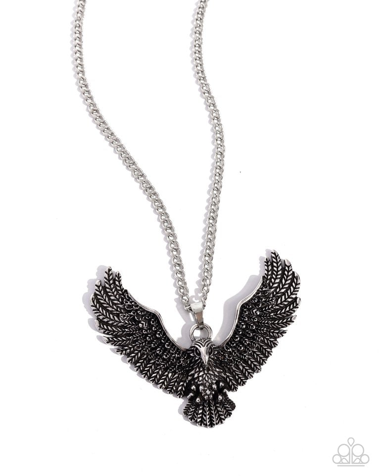 Edgy Eagle - Silver - Paparazzi Necklace Image