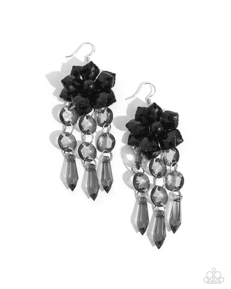 Hawaiian Hallmark - Black - Paparazzi Earring Image