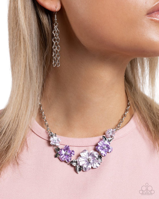 Bouquet Brilliance - Purple - Paparazzi Necklace Image