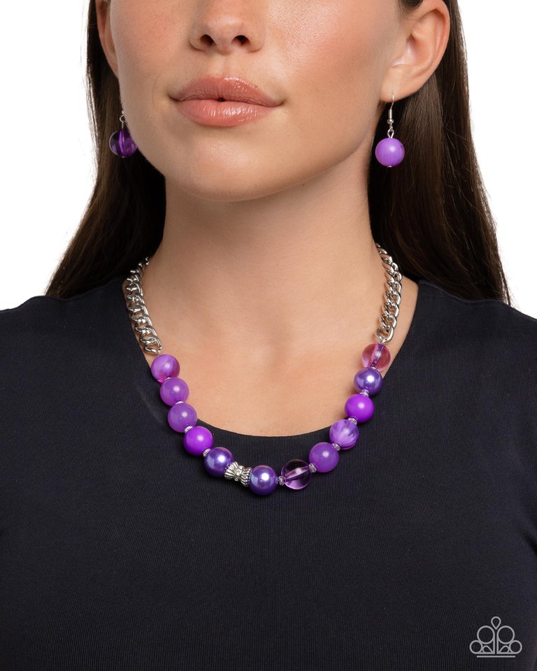 Opulent Opacities - Purple - Paparazzi Necklace Image