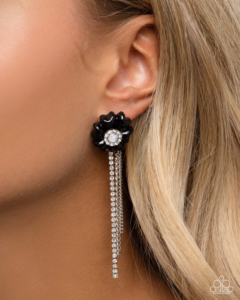 Floral Fuel - Black - Paparazzi Earring Image