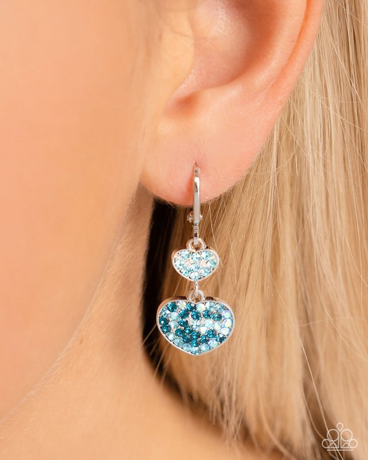 Delightful Valentines Day - Blue - Paparazzi Earring Image