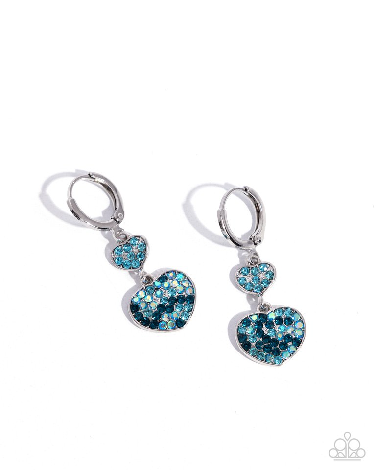 Delightful Valentines Day - Blue - Paparazzi Earring Image