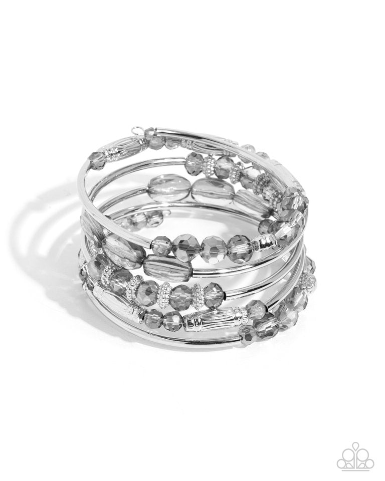 Sassy Stack - Silver - Paparazzi Bracelet Image