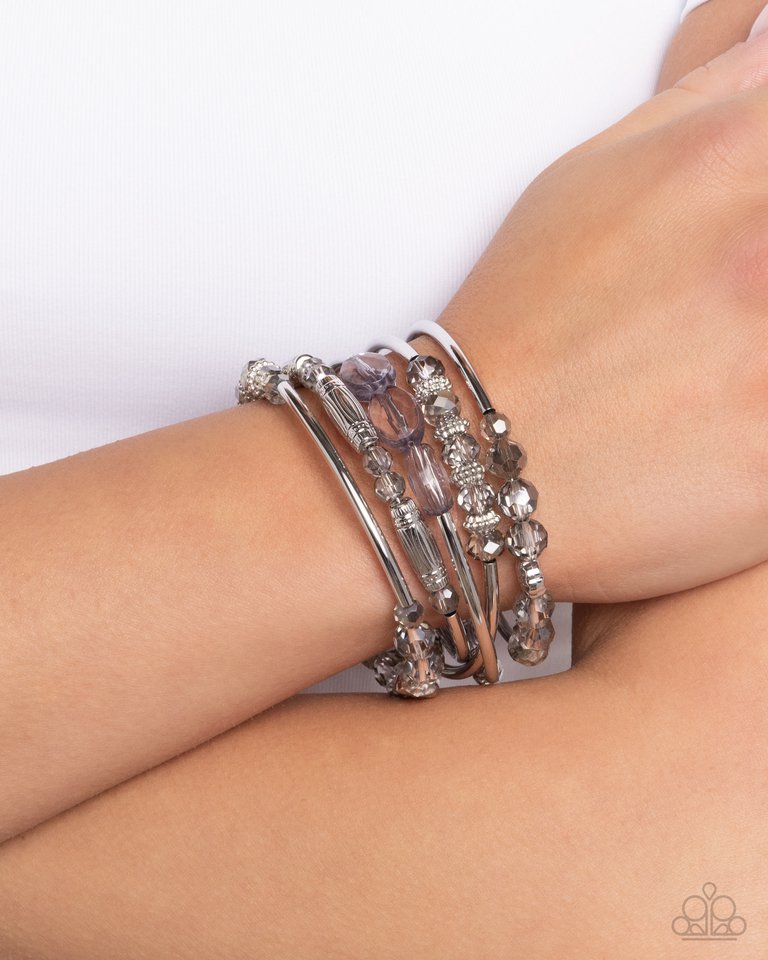 Sassy Stack - Silver - Paparazzi Bracelet Image