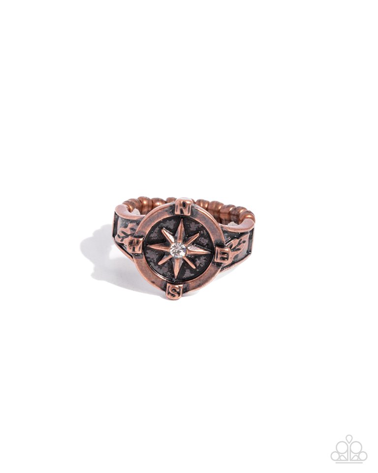 Cultured Compass - Copper - Paparazzi Ring Image