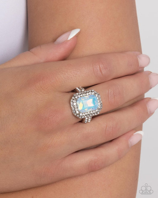 Faceted Fidelity - Blue - Paparazzi Ring Image